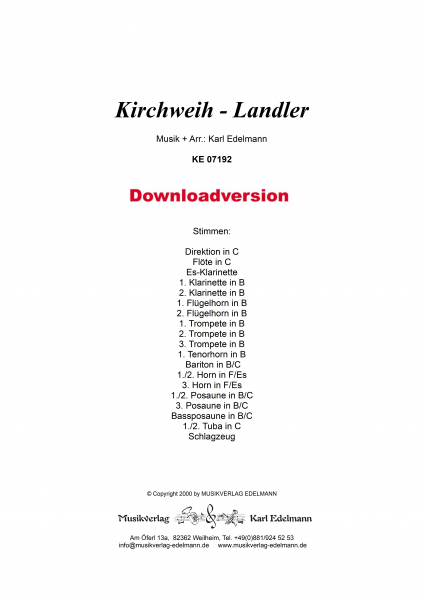 Kirchweih Landler - Download
